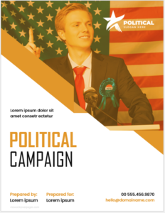 Political Campaign Proposal Cover Pages
