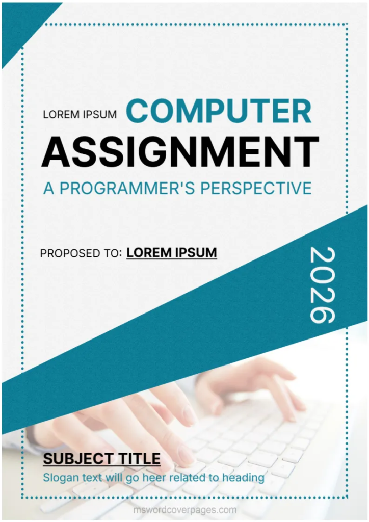Computer Assignment Cover Page -EDIT
