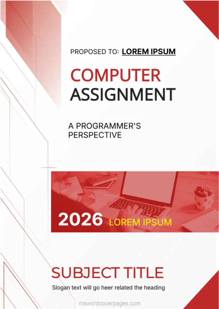 Computer Assignment Cover Page -EDIT