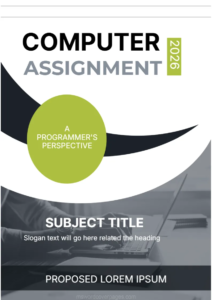 Computer Assignment Cover Page -EDIT