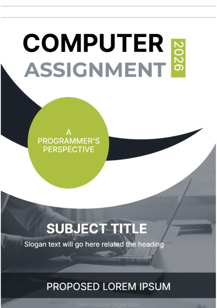 Computer Assignment Cover Page -EDIT